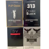 COMBO EXCELENTE PRO SEU DIa a DIA 4 PERFUMES IMPORTADOS MASCULINO POP GREEN,313 BLACK,SV E BIRD