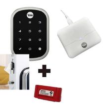 Combo Fechadura Digital Yale Connect YRD256 BP abre com aplicativo e Senha -Porta de Correr -Kit