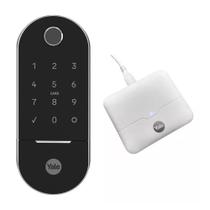 Combo Fechadura Lia Digital Embutir Preta e Cromada - YALE Combo Fechadura Lia Digital Embutir Preta e Cromada - YALE