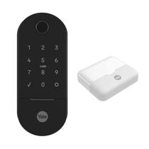 Combo Fechadura Yale Lia Digital Embutir Preta Fosca