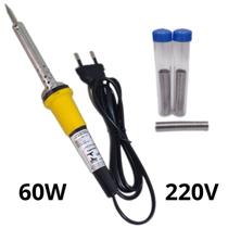 Combo Ferro De Solda Soldar Soldador 110v ou 220v 40w ou 60w Com Estanho Reforçado Combo Ferro De Solda Soldar Soldador 110v ou 220v 40w ou 60w Com Estanho Reforçado
