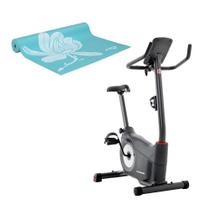 Combo Fitness - Bike Ergométrica Vertical Schwinn e Tapete De Yoga Premium Estampa Flores Azul - ES2182K