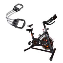 Combo Fitness - Bike Spinning Hb Painel 9kg Uso Residencial e Expansor Fitness Preto - ES2331K - Wellness