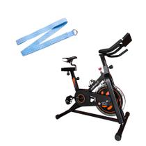 Combo Fitness - Bike Spinning Hb Painel 9kg Uso Residencial e Fita Para Yoga Azul Premium - ES2421K - Wellness