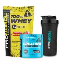 Combo força whey morango + creatina - pronabol Combo força whey morango + creatina - pronabol