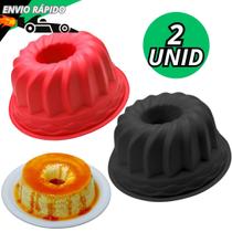 COMBO Forma Para Bolo Pudim Manjar Com Furo De Silicone Assadeira Forno Airfryer Antiaderente