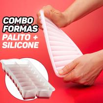 Combo Formas de Gelo: Palita + Silicone - Crie Gelo Personalizado para Seus Drinks