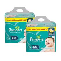 Combo Fralda Descartável Confort G com 120 Unidades Leve Mais Pague Menos - PAMPERS