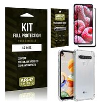 Combo Full Protection LG K41s Película de Vidro 3D + Capa Anti Impacto - Armyshield