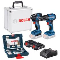 Combo Furadeira e Chave de Impacto Com Kit Pontas e Brocas V-line 48 Peças - Bosch