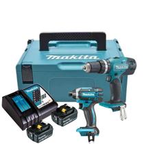 Combo Furadeira Impacto DHP453 + Parafusadeira DTD152 + Maleta Makita