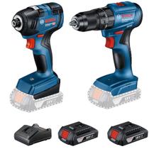 Combo Furadeira Parafusadeira 1/2" 18V GSB 185-LI + Chave de impacto 1/4" 18V - GDR 18V-200 - Bosch
