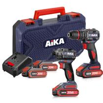 Combo Furadeira Parafusadeira 20v Biv Dr13a E W230b Aika