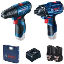 Combo Furadeira Parafusadeira 3/8" 12V GSR 120-LI + Chave de impacto 1/4" 12V - GDR 120-LI (110V/220V)