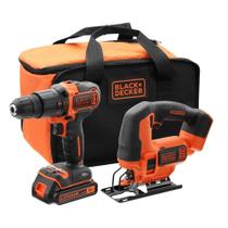 Combo Furadeira Parafusadeira 3/8" e Serra Tico Tico Black Decker BCK22S1S Combo Furadeira Parafusadeira 3/8" e Serra Tico Tico Black Decker BCK22S1S