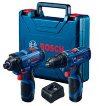 Combo Furadeira Parafusadeira Gsb 120 li + Gdr 120 li Bivolt Bosch 0601.9g8.1e3