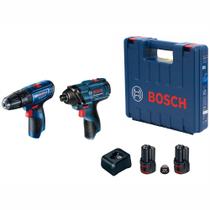 Combo furadeira parafusadeira gsb120li + chave de impacto gdr120 - 06019g81e3 - bosch