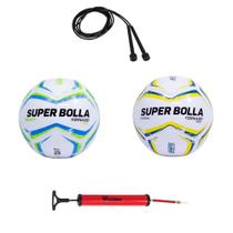 Combo Futebol Pro Bola Mais Bomba E Corda De Pular Fit