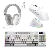 Combo Gamer Attack Shark Headset L80, Teclado Mecânico K86 e Mouse X11 - RGB e Tri-Mode