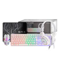 Combo Gamer BRX G593W Teclado Mouse Fone Pad Branco