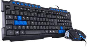 Combo gamer c/fio vx gaming grifo - teclado + mouse 2400 dpi led azul usb cabo 1.8 metros vgc-01a