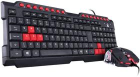 Combo gamer c/fio vx gaming grifo-teclado + mouse 2400 dpi led vermelho usb cabo 1.8 metros vgc-01v