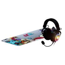 Combo Gamer Fallen 2 Em 1, Headset Morcego Eco Rgb + Mousepad Ace Eco Speed++ Estendido 90X30