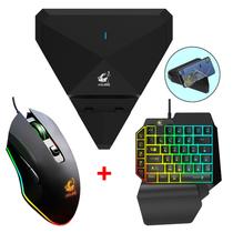 Combo Gamer Keyboard Para Uma Mão + Mouse + Conversor (Conjunto De 3)