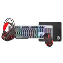 Combo gamer led Barato Teclado Mouse Headset Mousepad Kit Hayom TC3220