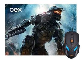 Combo Gamer Mouse 7 Cores + Mousepad Oex Mc100 - 2400dpi
