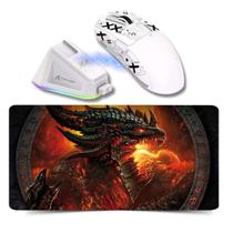 Combo Gamer Mouse Attack Shark X11 + Mousepad Dragão 70x35cm Combo Gamer Mouse Attack Shark X11 + Mousepad Dragão 70x35cm