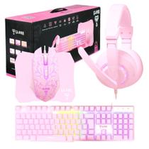 Combo Gamer NightMare Candy Headset Seek Controle de Volume + Teclado Shadow Valley Com Led Rainbow + Mouse Scar Led Rainbow + Mouse Pad Slayer 29X25cm Combo Gamer NightMare Candy Headset Seek Controle de Volume + Teclado Shadow Valley Com Led Rainbow + Mouse Scar Led Rainbow + Mouse Pad Slayer 29X25cm