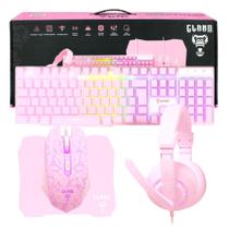 Combo Gamer NightMare Candy Mouse Scar Led Rainbow DPI 3.600 + Mouse Pad Slayer 29X25cm + Teclado Shadow Valley Led Rainbow + Headset Seek