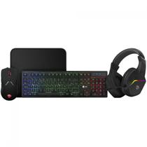 Combo Gamer Ninja Squad 4 Em 1, Headset, Teclado, Mouse e Mousepad, GN-CG-SQTMPHB