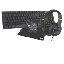 Combo Gamer Periféricos Teclado Mouse Rgb Pad Headset 4 Itens Combo Gamer Periféricos Teclado Mouse Rgb Pad Headset 4 Itens