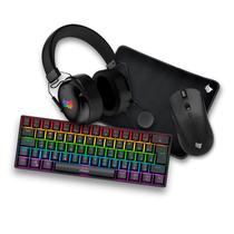 Combo Gamer Pichau Netuno V2 4x1, Rainbow, Teclado Mecanico Preto Preto