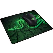 Combo gamer razer mouse gamer abyssus, 2000dpi + mousepad goliathus fissure, control, pequeno (270x215mm)