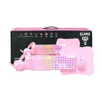 Combo Gamer, Teclado ABNT2, Mouse 1200 DPI, Headset, DriverLED Rainbow, Rosa - EG53 Combo Gamer, Teclado ABNT2, Mouse 1200 DPI, Headset, DriverLED Rainbow, Rosa - EG53