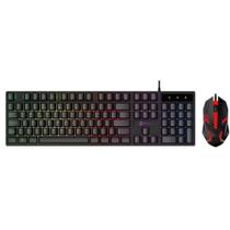 Combo Gamer Teclado E Mouse USB Led X-Black KM- 1909 - Letron- 6951946020338