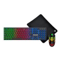 Combo Gamer TGT Fal Rainbow Teclado ABNT2 Mouse 1600DPI Mousepad