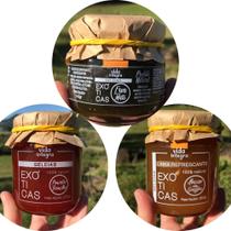 Combo geleias de Pimentão Vermelho, Erva Mate e Abacaxi com gengibre