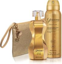 Combo Glamour Gold Glam: Desodorante Antitranspirante Aerossol 75g+ Desodorante Colônia + Nécessaire