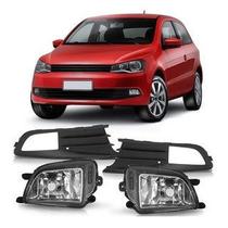 Combo Gol Voyage G6 2013 2014 2015 A 2016 Par Farol Milha Auxiliar Par Grade Milha Friso Cromado
