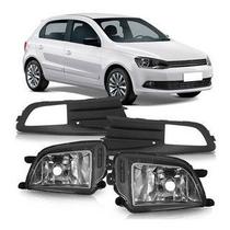 Combo Gol Voyage G6 2013 A 2016 Par Farolde Milha Auxiliar + Par Moldura Grade Do Milha