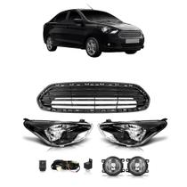 Combo Grade Central Kit Farol Milha Completo Farol Máscara Negra Ka Sedan 2015 2016 2017 2018 Combo Grade Central Kit Farol Milha Completo Farol Máscara Negra Ka Sedan 2015 2016 2017 2018