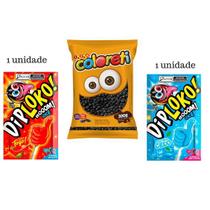Combo Halloween Coloreti Preto e Pirulito Sabores Diferentes