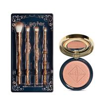 Combo Harry Potter Iluminador Cremoso Rosado 5g + Kit Pincéis