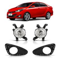 Combo Hb20 2012 A 2015 Hb20S Par Farol De Milha Auxiliar + Grade