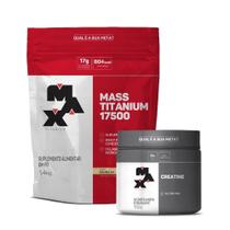 Combo Hipercalorico Mass Refil Refil 1,4kg e Creatina Monohidratada 150g - Max Titanium