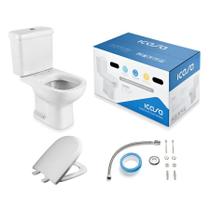 Combo Icasa Etna Bacia com Caixa Acoplado + Acessorios Branca